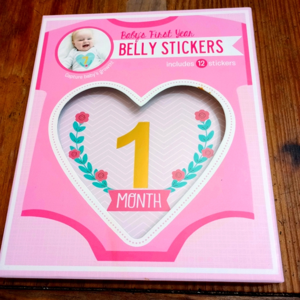 Baby's first years belly stickers.